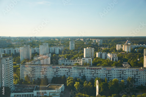 Summer day panorama of Minsk, Belarus © white13design