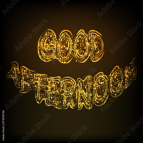 Stylish beautiful decorated text of Good Afternoon.