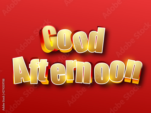 Stylish text of Good Afternoon.