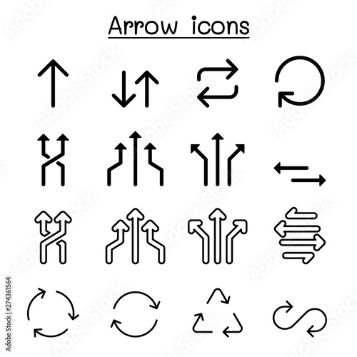 Arrow icon set vector illustration graphic design