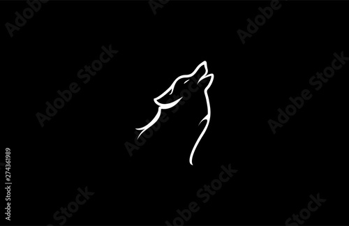 Logo Wolf with Simple Minimalism Modern Style