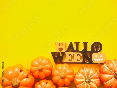 Halloween Banner decoration pumpkins frame