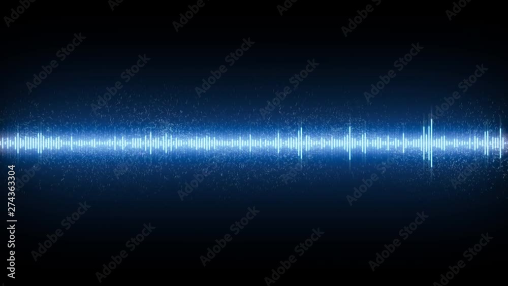 digital audio spectrum with particle effect, for music party, 4k footage