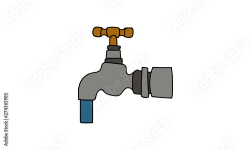 Water Tap Vector Illustration Sketch 