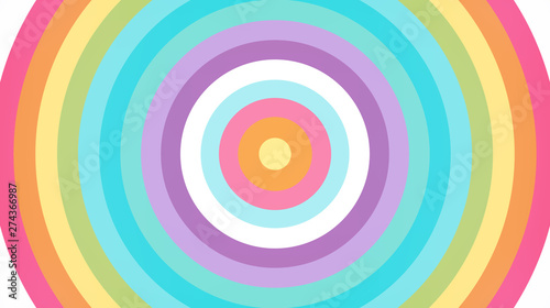 Obraz na płótnie Abstract ray burst rainbow background. Soft gradient pastel Colorful Comic graphic with radial stripe pattern w salonie