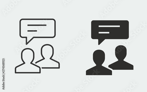 Online consultation vector icon for graphic and web design. photo
