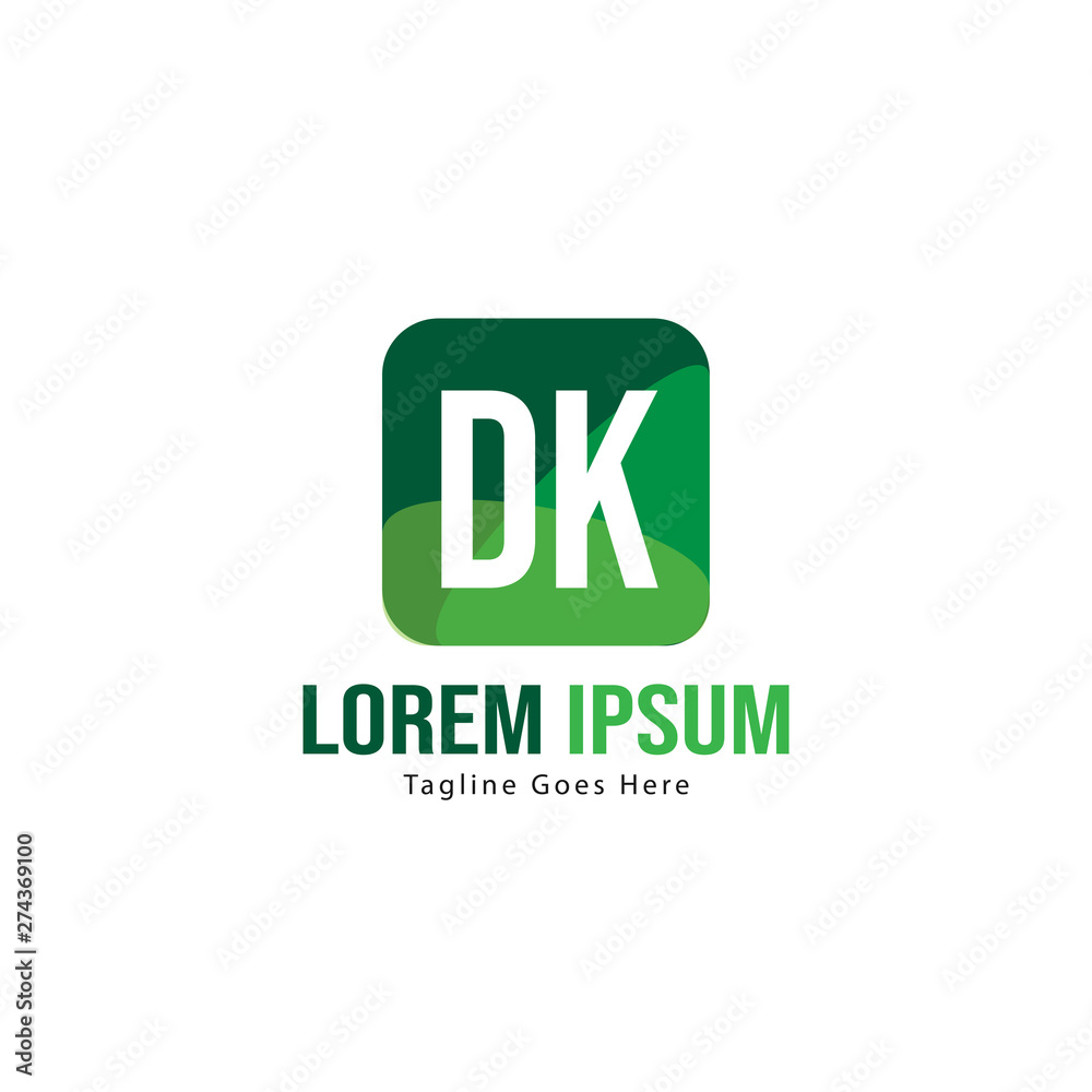 Initial DK logo template with modern frame. Minimalist DK letter logo vector illustration Initial DK logo template with modern frame. Minimalist DK letter logo vector illustration