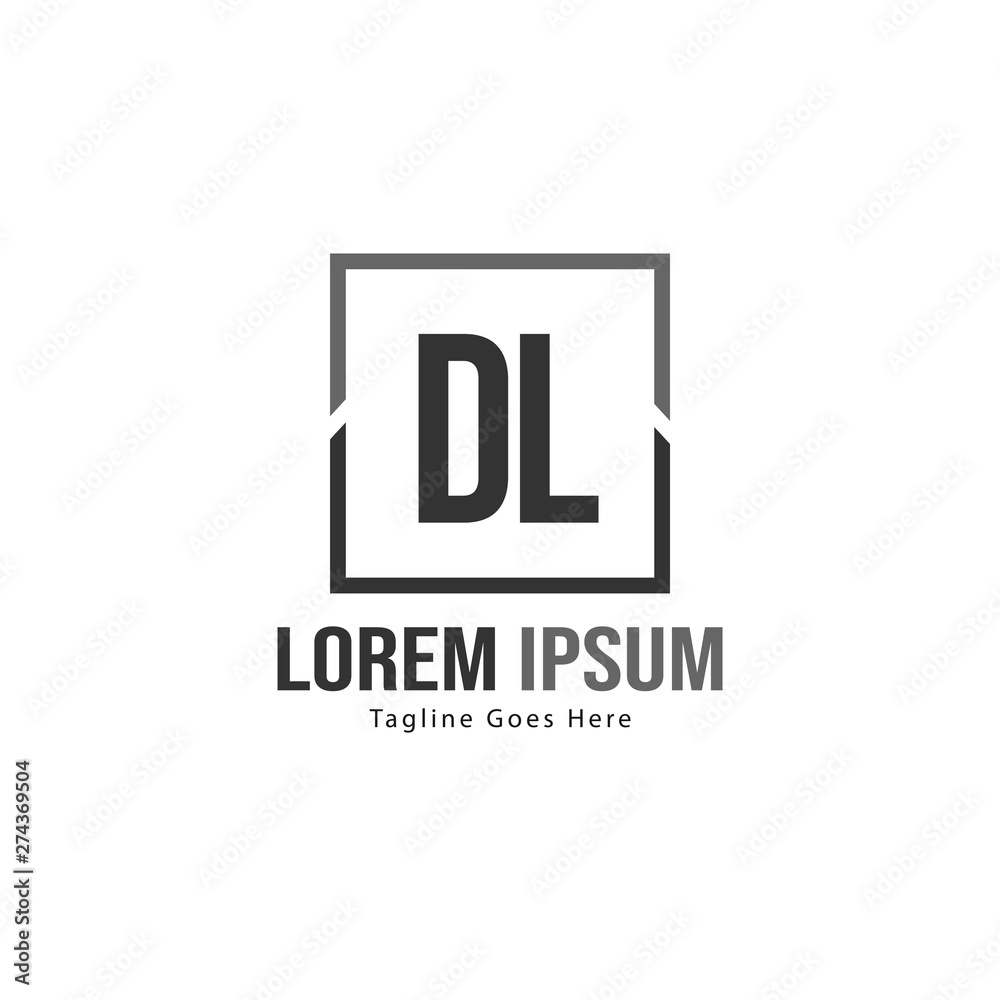 Initial DL logo template with modern frame. Minimalist DL letter logo vector illustration Initial DL logo template with modern frame. Minimalist DL letter logo vector illustration