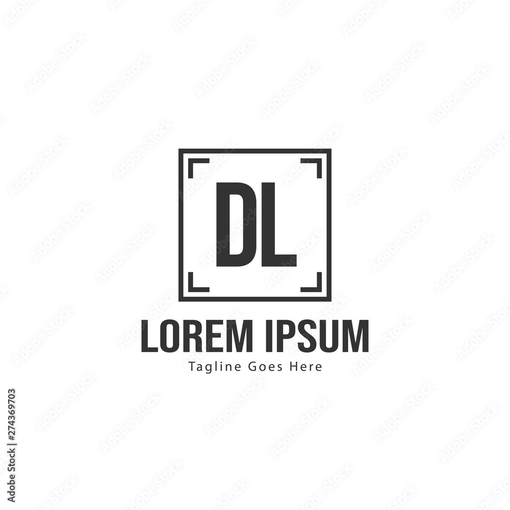 Initial DL logo template with modern frame. Minimalist DL letter logo vector illustration Initial DL logo template with modern frame. Minimalist DL letter logo vector illustration