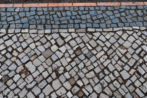 Photography Patterned square stone pavement background