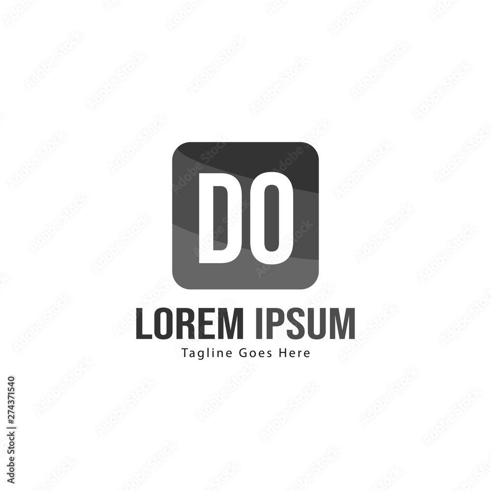 Initial DO logo template with modern frame. Minimalist DO letter logo vector illustration Initial DO logo template with modern frame. Minimalist DO letter logo vector illustration