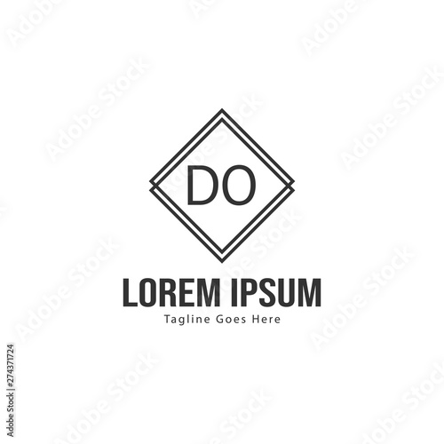 Free Download Initial DO logo template with modern frame. Minimalist DO letter logo vector illustration - GFXLoad