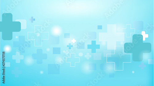 Geometry  positive and hexagon symbols Medical concept background