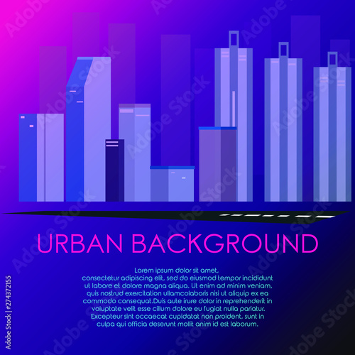 Urban background Simple Design with modern gradient color.. Abstract background Vector.