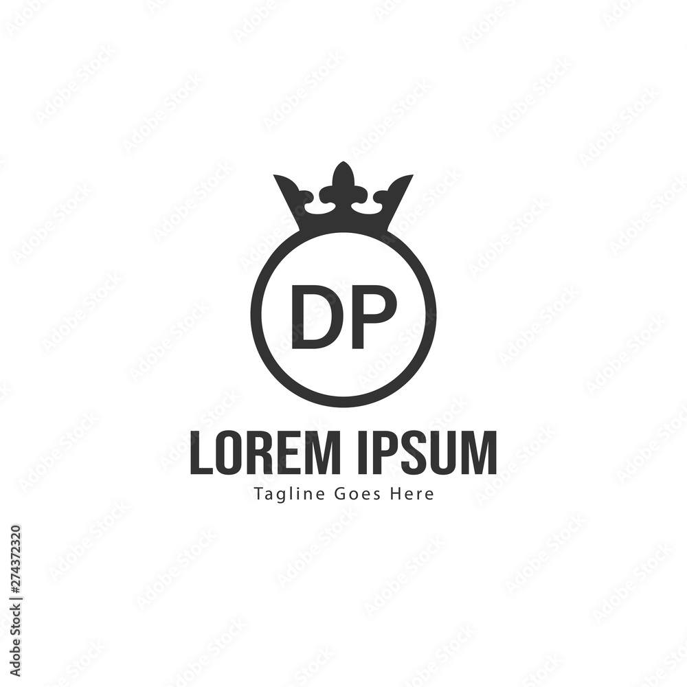 Initial DP logo template with modern frame. Minimalist DP letter logo vector illustration Initial DP logo template with modern frame. Minimalist DP letter logo vector illustration