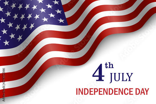 waving flag of United States of America