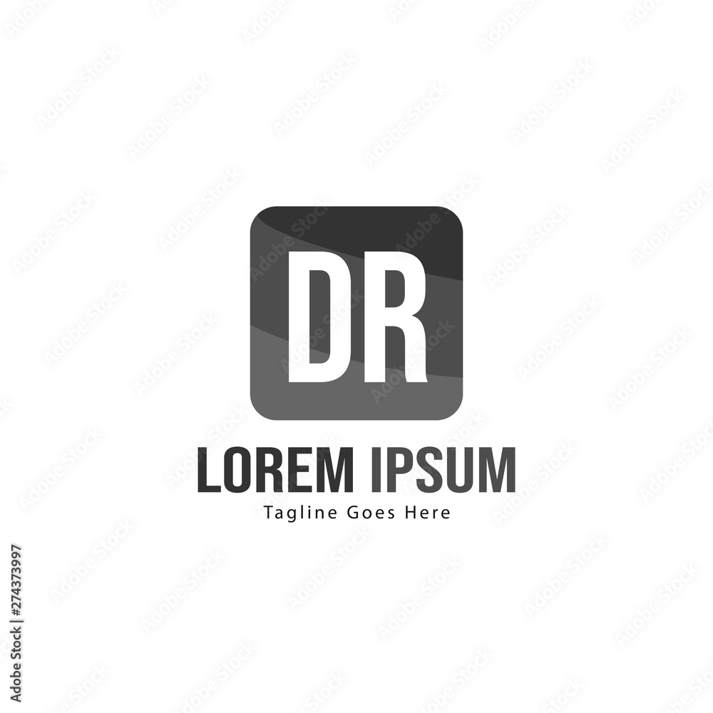 Initial DR logo template with modern frame. Minimalist DR letter logo vector illustration Initial DR logo template with modern frame. Minimalist DR letter logo vector illustration
