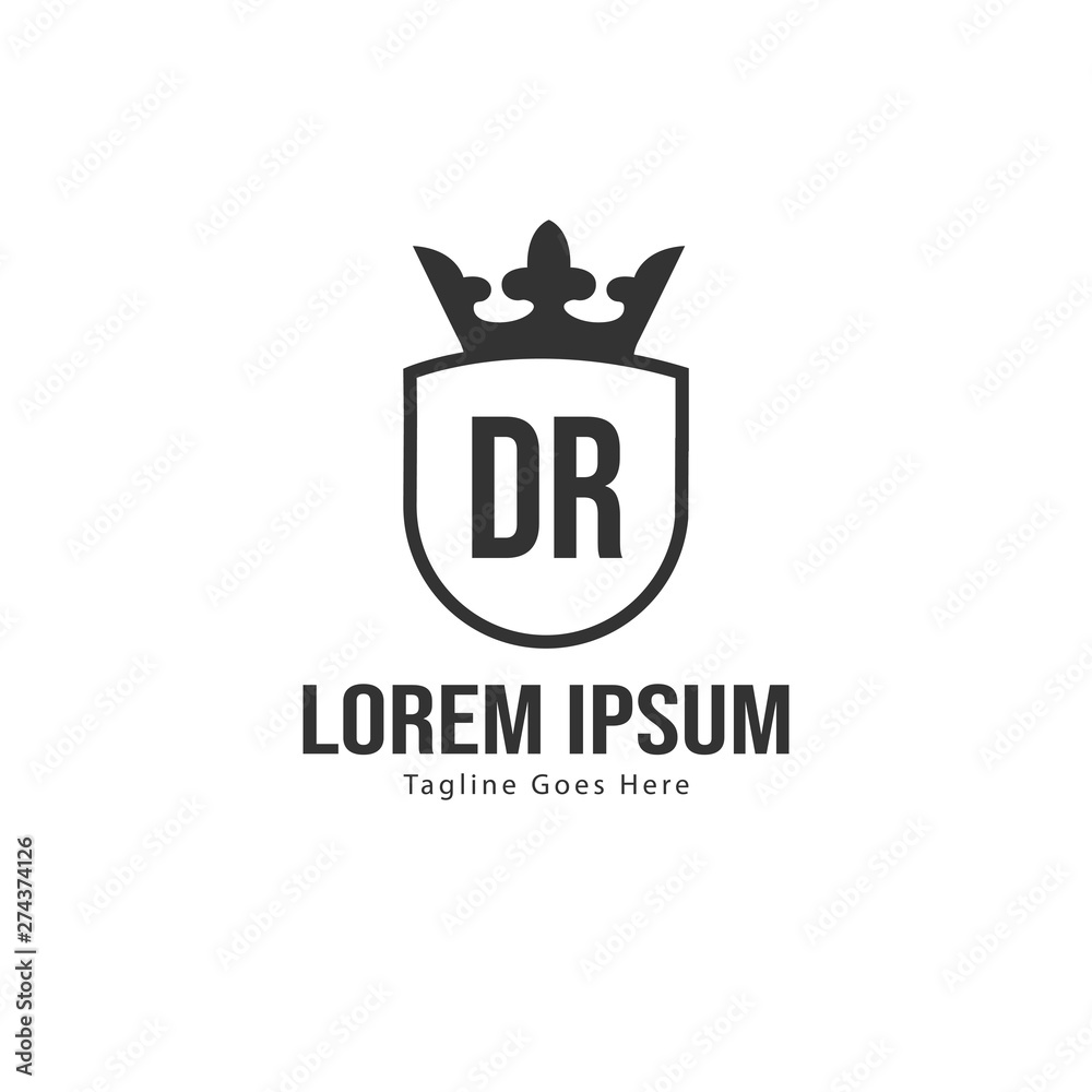 Initial DR logo template with modern frame. Minimalist DR letter logo vector illustration Initial DR logo template with modern frame. Minimalist DR letter logo vector illustration