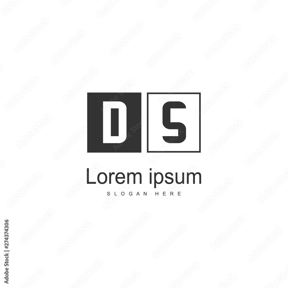 Initial DS logo template with modern frame. Minimalist DS letter logo vector illustration Initial DS logo template with modern frame. Minimalist DS letter logo vector illustration