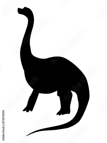 silhouette of brontosaurus