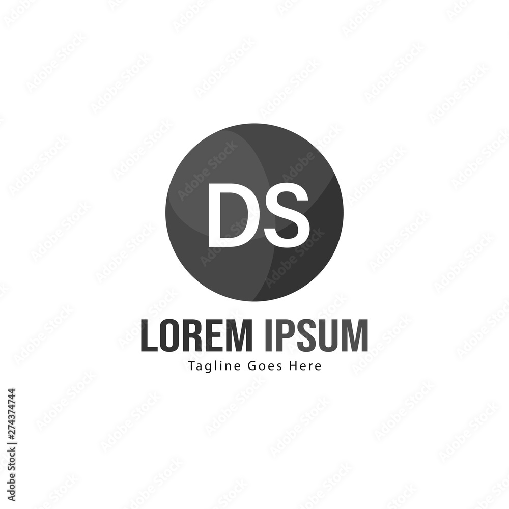 Initial DS logo template with modern frame. Minimalist DS letter logo vector illustration Initial DS logo template with modern frame. Minimalist DS letter logo vector illustration