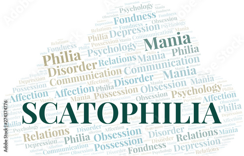 Scatophilia word cloud. Type of Philia.