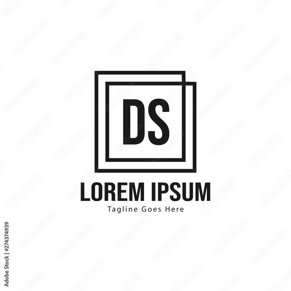 Initial DS logo template with modern frame. Minimalist DS letter logo vector illustration Initial DS logo template with modern frame. Minimalist DS letter logo vector illustration