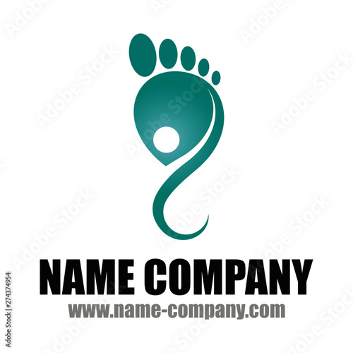 logo podologue pied pédicure santé bien-être