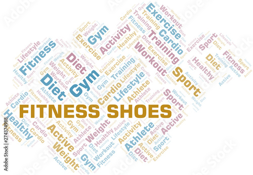 Fitness Shoes word cloud. Wordcloud made with text only.