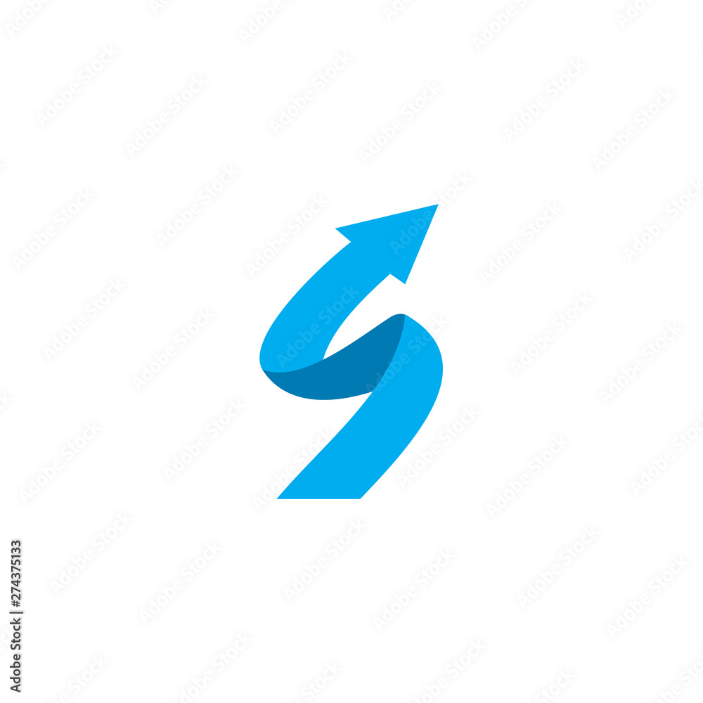 S letter arrow logo design vector template S letter arrow logo design vector template