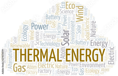 Thermal Energy word cloud. Wordcloud made with text only.