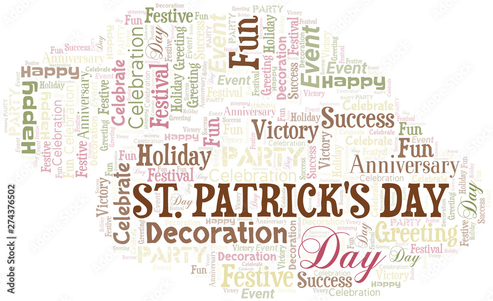 Fototapeta premium St. Patrick's Day Word Cloud. Wordcloud Made With Text.