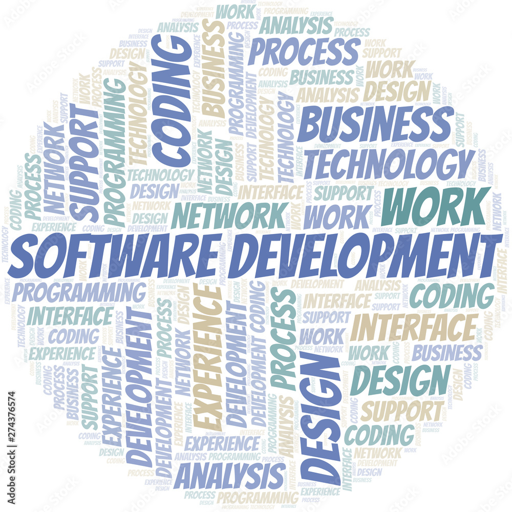 Software Development word cloud. Wordcloud made with text only. Software Development word cloud. Wordcloud made with text only.