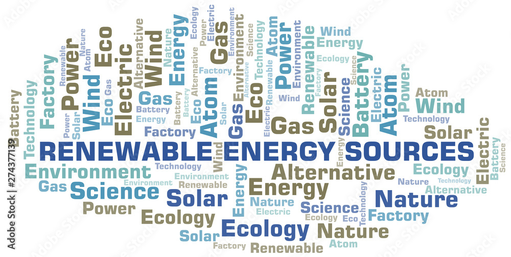 Renewable Energy Sources word cloud. Wordcloud made with text only. Renewable Energy Sources word cloud. Wordcloud made with text only.