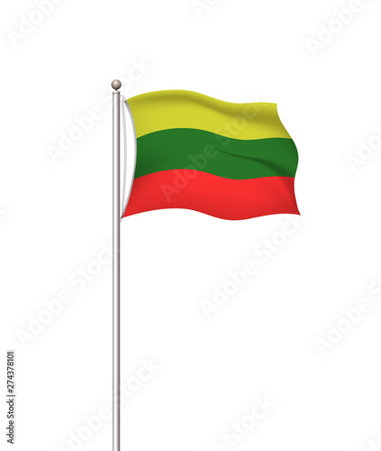 Free Download World flags. Country national flag post transparent background. Lithuania. Vector illustration. - GFXLoad