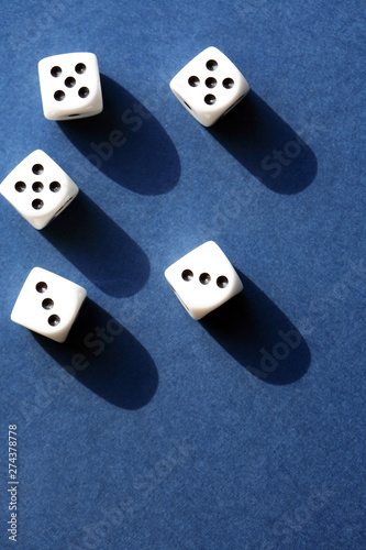 Dice Game On Blue