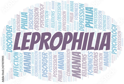 Leprophilia word cloud. Type of Philia.