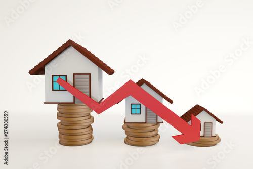 Real estate economy, housing prices fall, bear market, downturn