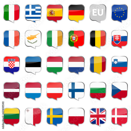 all country flags of European Union