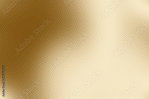 Imprint golden background and gold print on shiny foil.