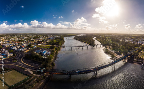 Aerial drone view of Bundaberg, Queensland, Australia photo