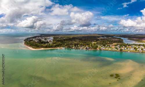 Aerial view of Beelbi Creek, Hervery Bay, Queensland, Australia