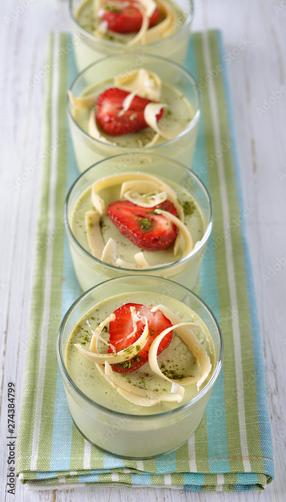 Green tea matcha panna cotta Green tea matcha panna cotta