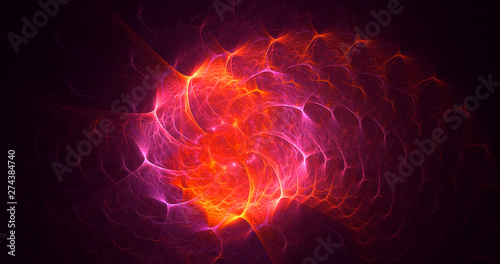 3D rendering abstract round light background