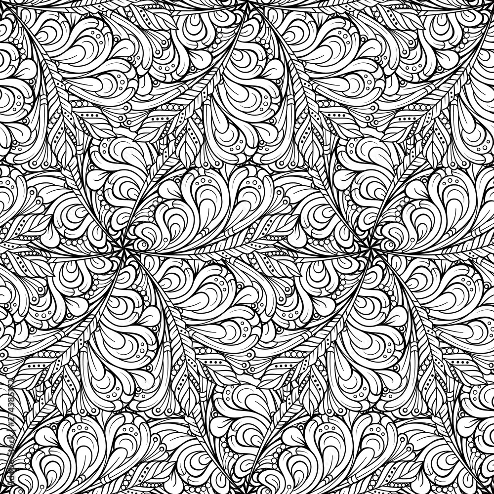 Black and white abstract seamless pattern. Black and white abstract seamless pattern.