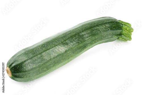 fresh green zucchini isolated on white background