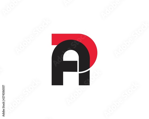 Initial AP, PA, creative text logo business template icon design