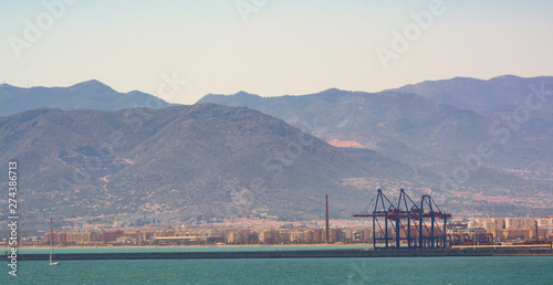 panoramic view of the city and the port of Malaga