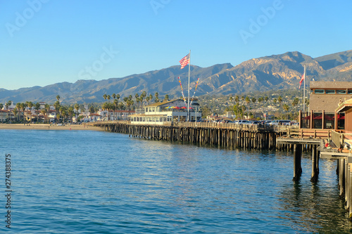 Stearns Wharf in Santa Barbara California photo