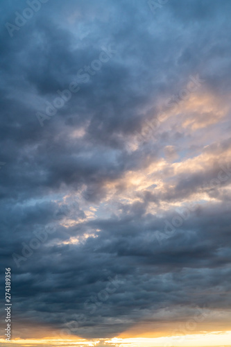 Dramatic sky with colorful clouds © nikolay100